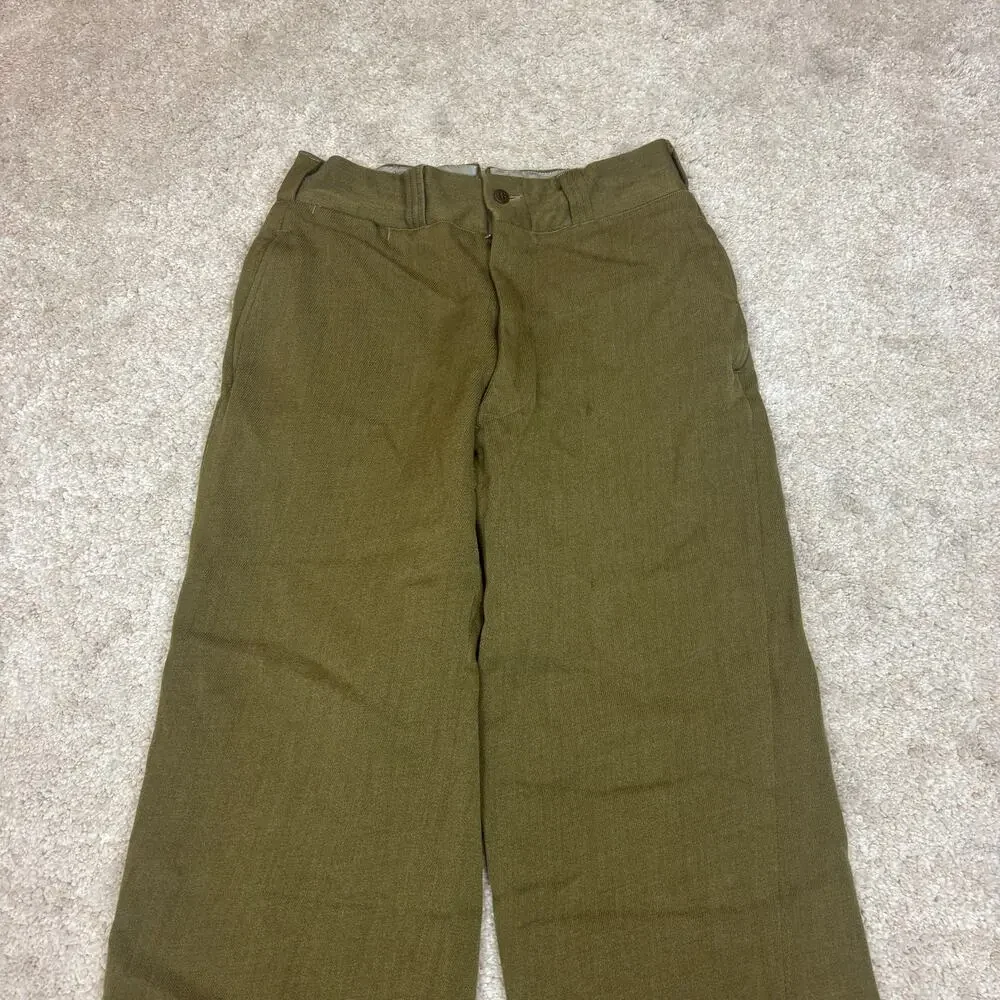 Vintage 50s 60s Military Issue Army Service Trousers Pants Men's 28x29.5